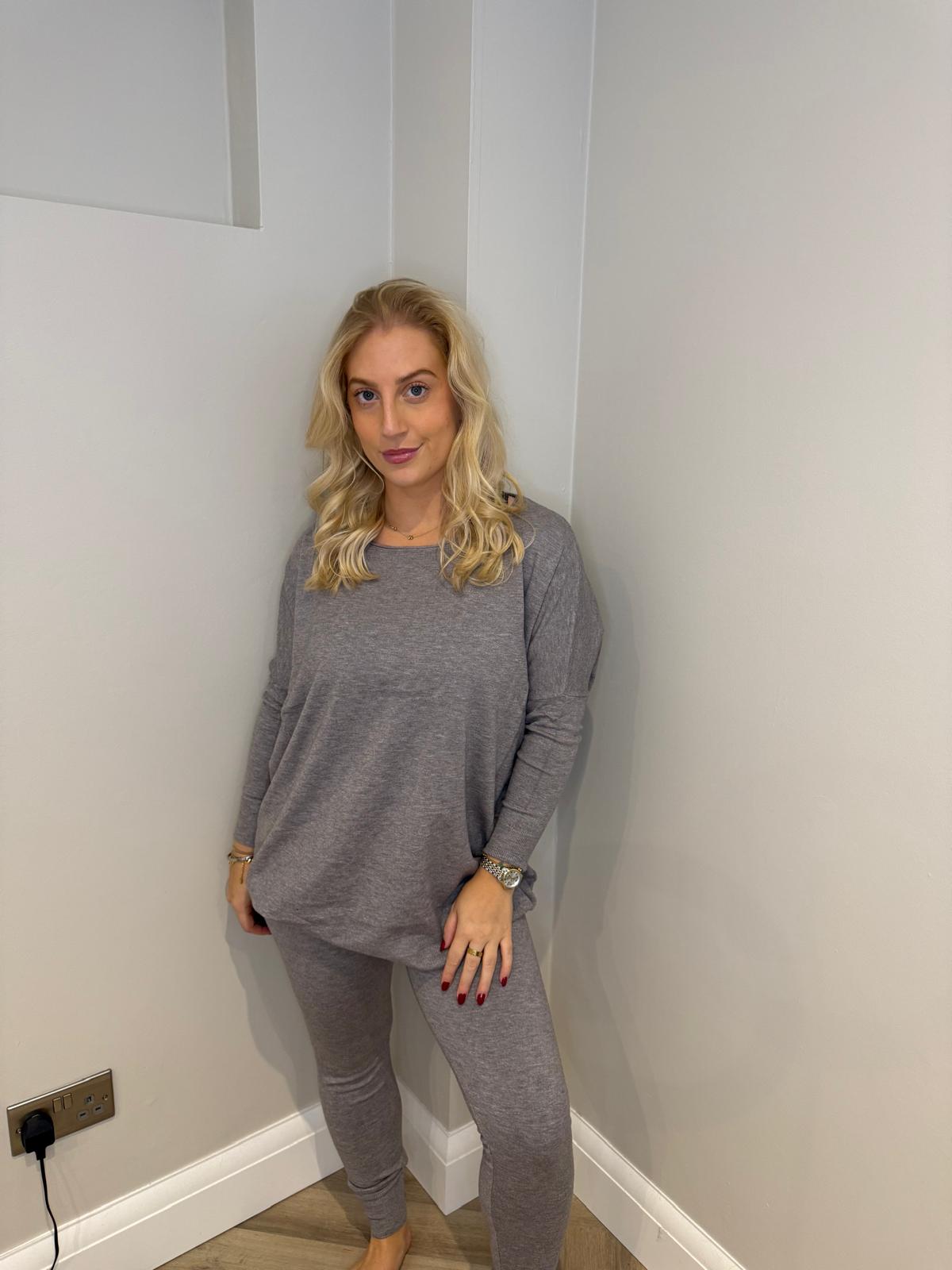 Longline Jumper & Legging Loungeset in Grey