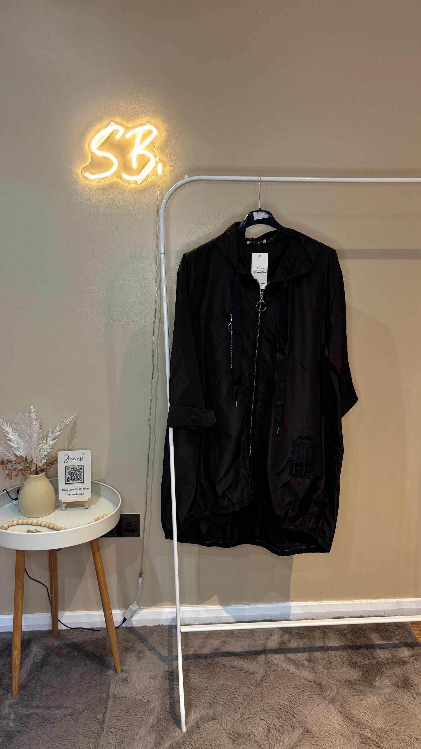 Longline Raincoat in Brown