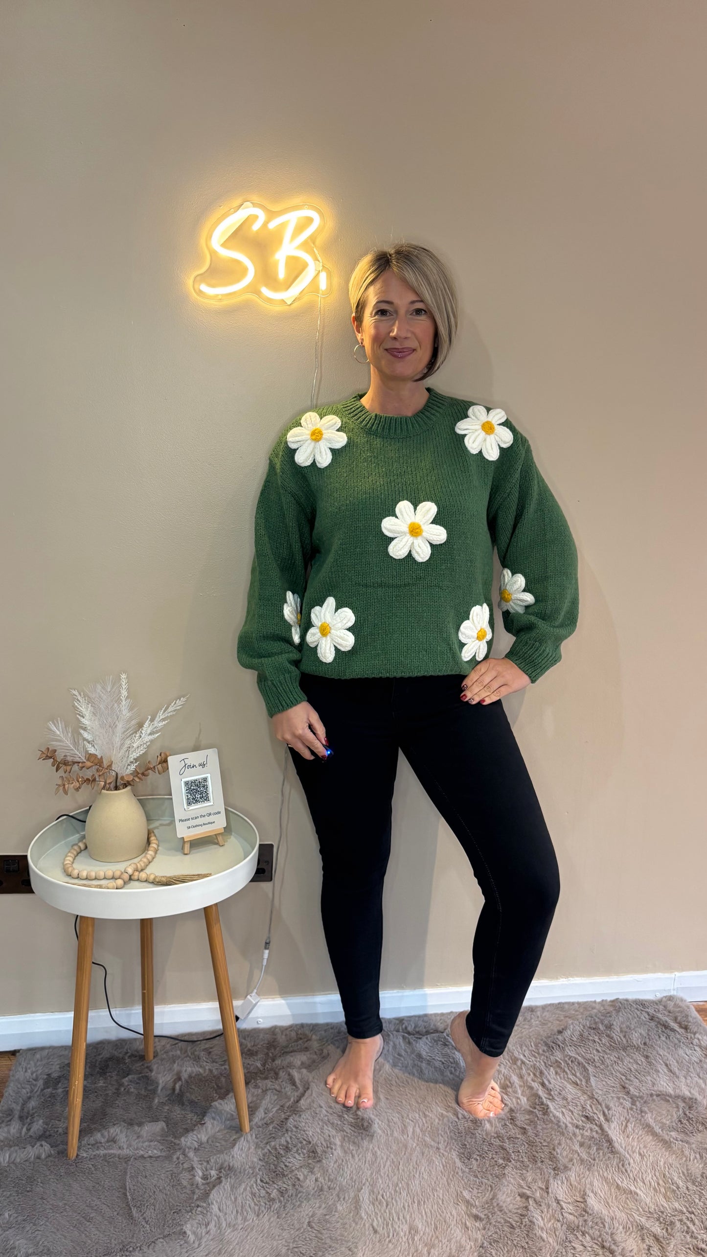 Daisy Jumper in Green S/M