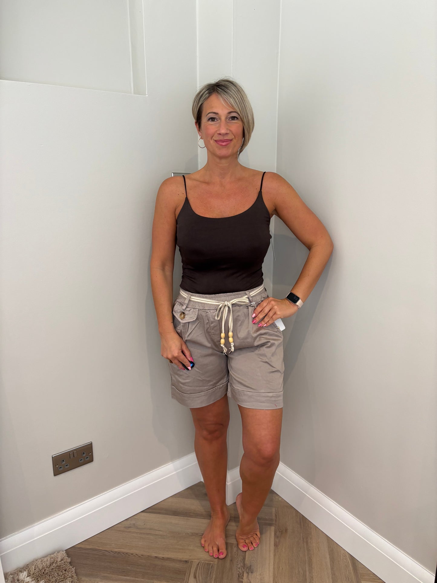Basic Strappy Cami in Brown