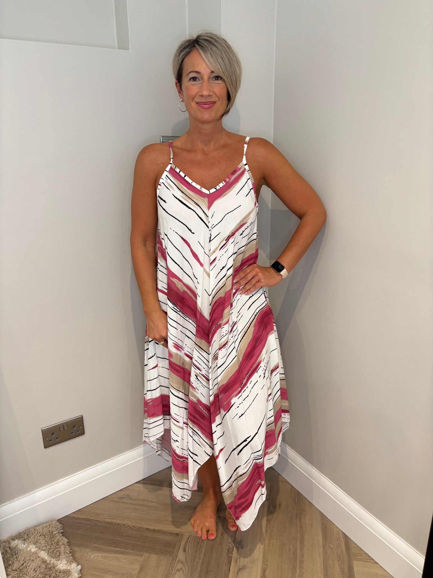 Strappy Detail Dress in Pink
