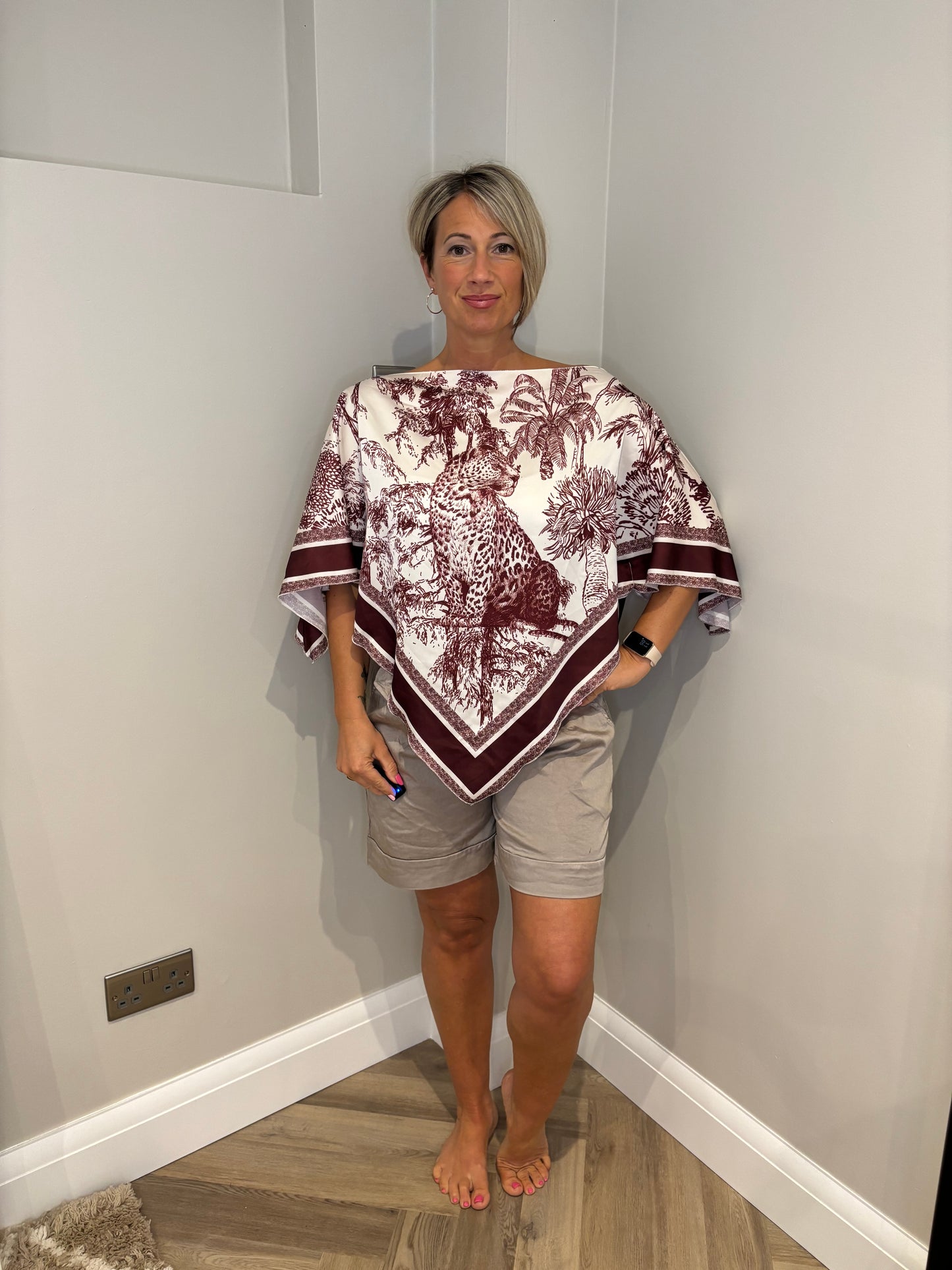 Satin Scarf Top in Wine