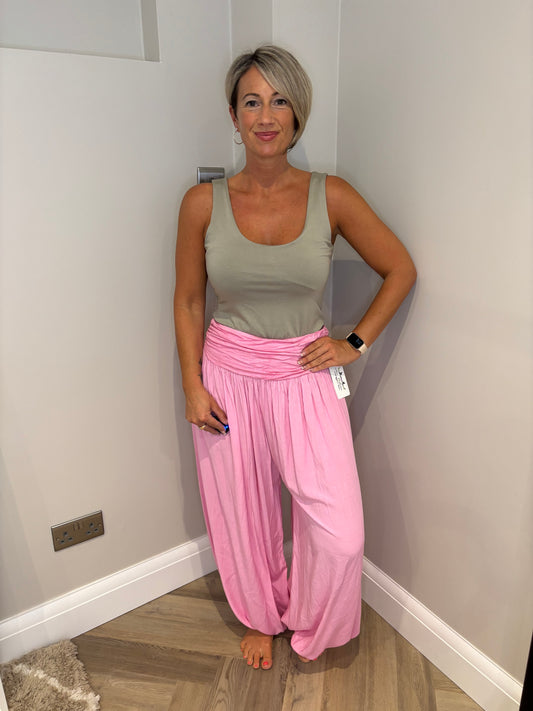 Cotton Harlem Trousers in Pink