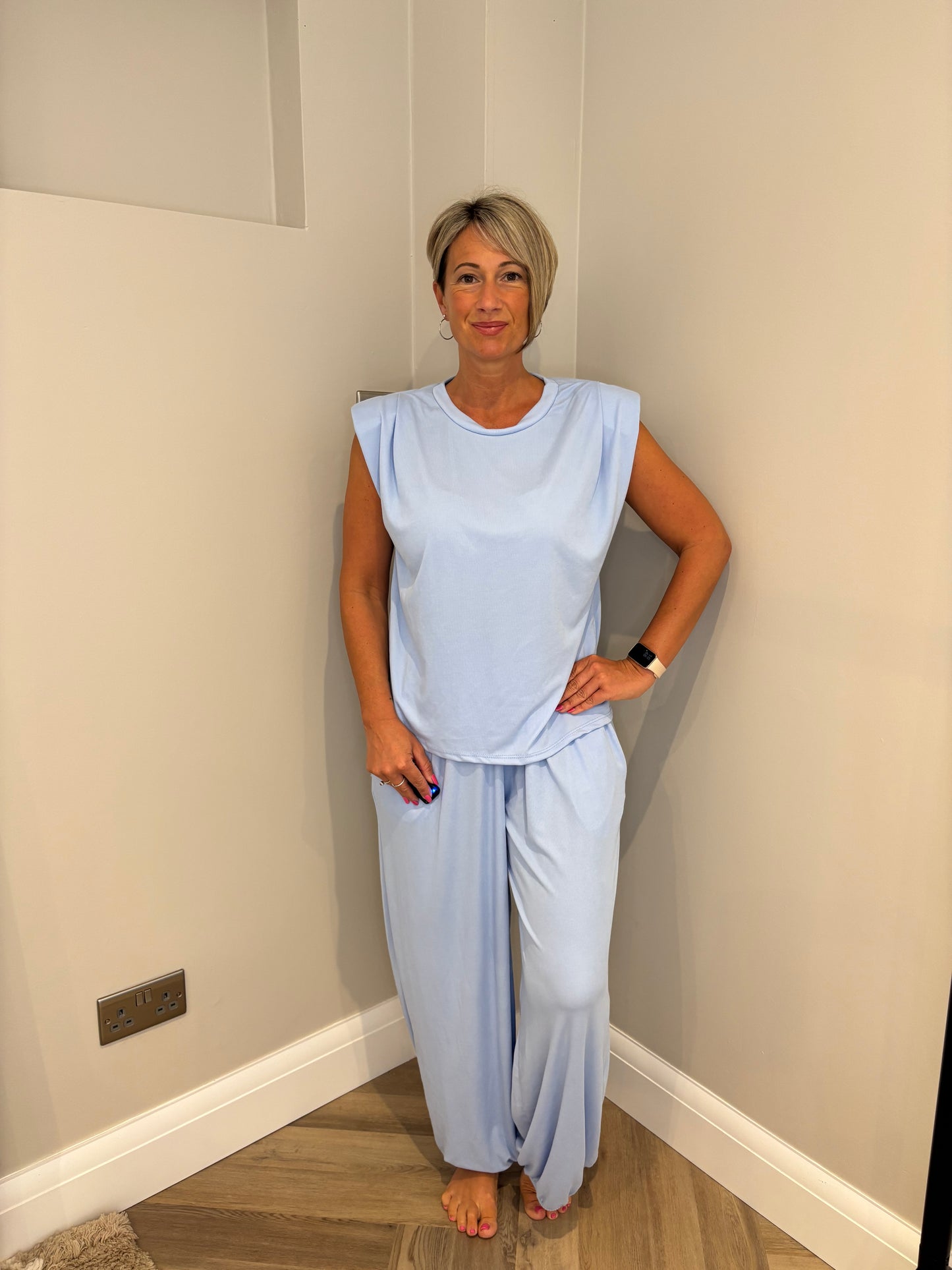 Harlem Trouser Set in Blue