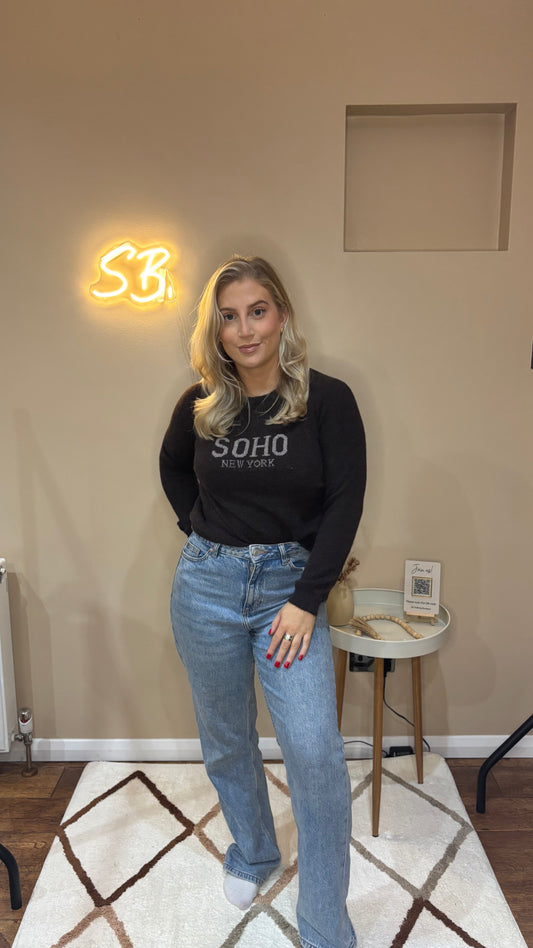 Soho Knit Jumper in Brown