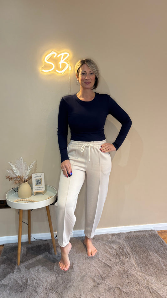 Balloon Style Joggers in Beige