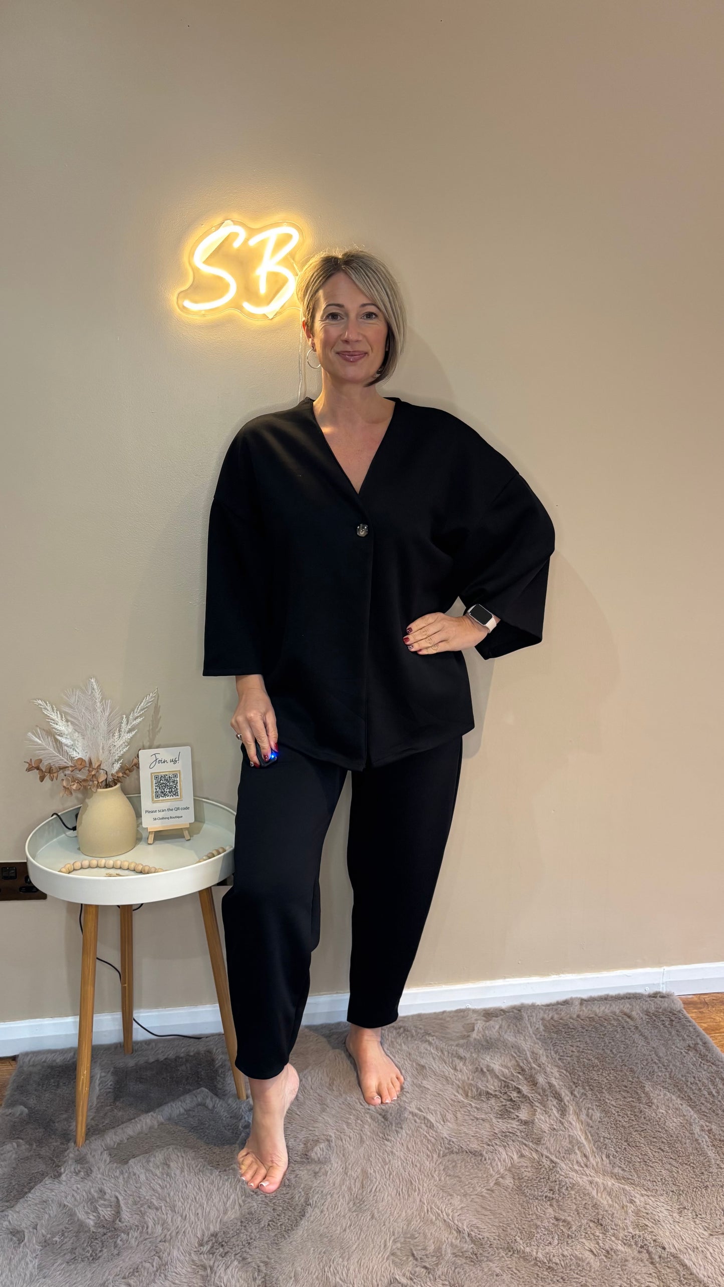 Cardi Style Loungeset in Black