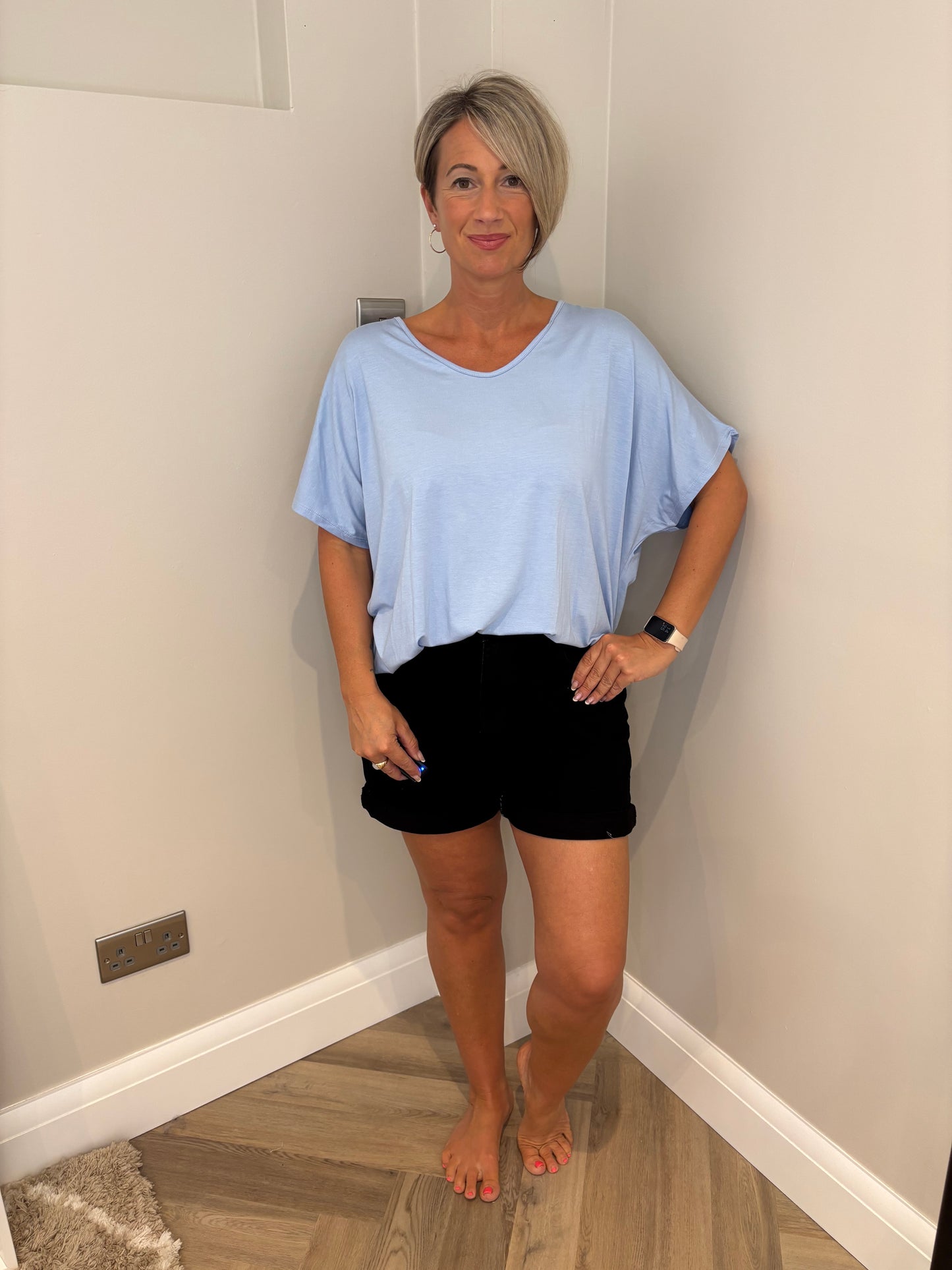 Basic Casual Tee in Blue