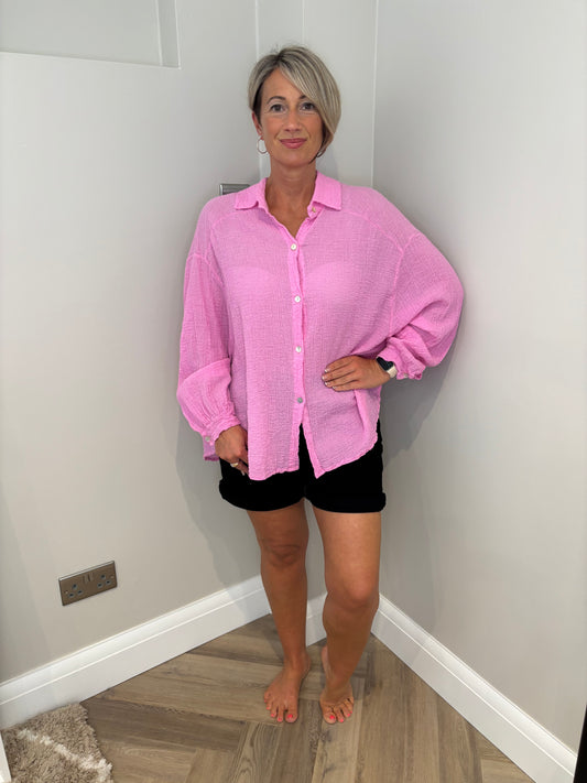 Cheesecloth Shirt in Pink